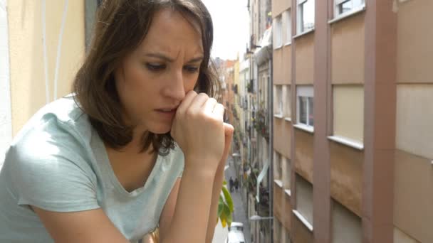 Stressed, nervous woman — Stock Video