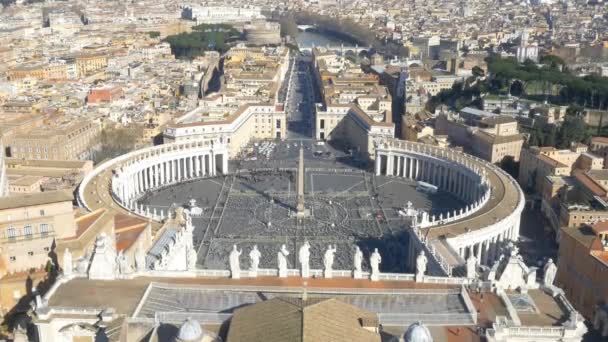 Saint peter plein, rome — Stockvideo