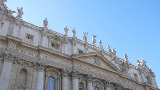 圣彼得大教堂，罗马立面 — 图库视频影像