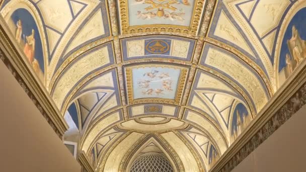 Museu do Vaticano teto — Vídeo de Stock