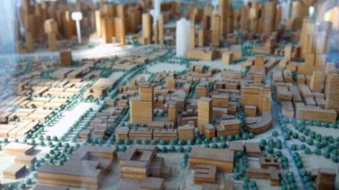 Bir şehir modelinin 3 boyutlu canlandırması