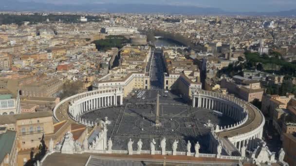 Svatý Petr náměstí, Řím — Stock video
