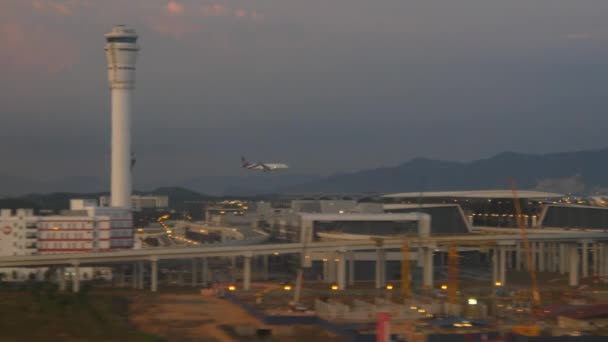 Vista del avión despegando — Vídeos de Stock