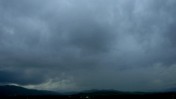 Supercell storm with dark clouds — Stock Video