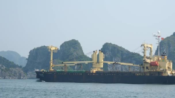 Paisaje tropical de la bahía de ha long — Vídeo de stock