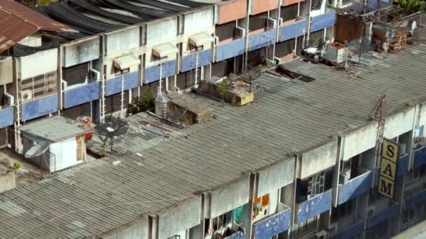 Sloppenwijken in Bangkok, Thailand — Stockvideo