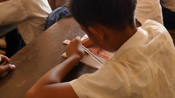 Cambodian children at school — Stock Video