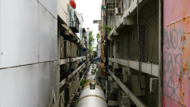 Pauvres bâtiments ghetto de la ville en Asie — Video