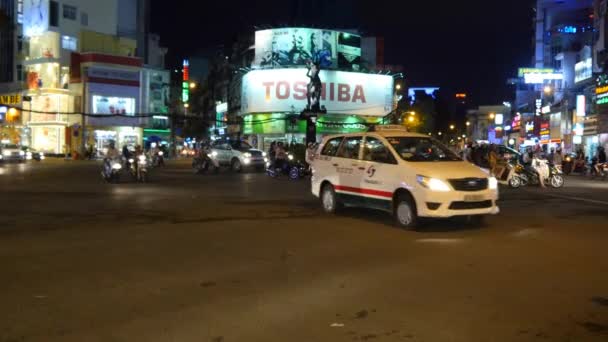 Atasco en el centro de la ciudad — Vídeos de Stock