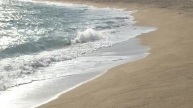 Dalgalar Sandy Beach üzerinde rulo