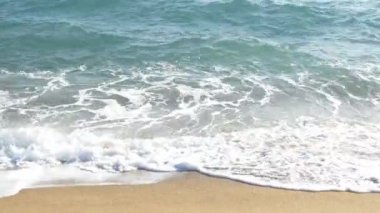 Dalgalar Sandy Beach üzerinde rulo