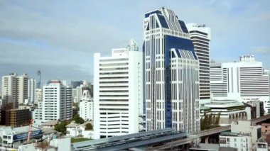  Bangkok içinde gökdelenler ile şehir manzarası