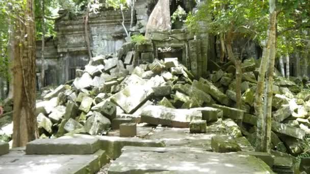 Angkor wat bayon templo en Camboya — Vídeos de Stock