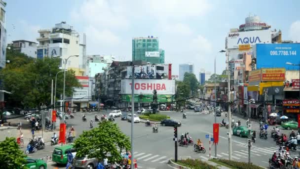 Ho Chi Minh yolu üzerinde kaotik trafik — Stok video