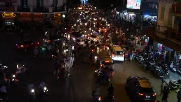 A Ho Chi Minh útja kaotikus forgalom — Stock videók