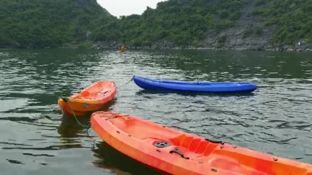 Tropiska landskapet i ha long bay — Stockvideo