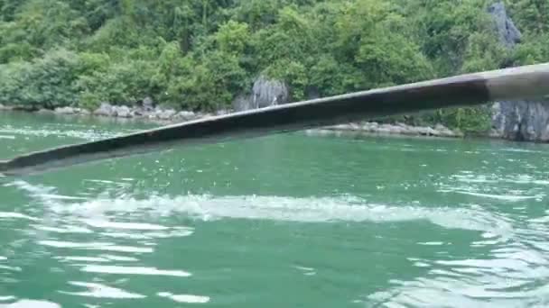 Paisaje tropical de la bahía de ha long — Vídeos de Stock