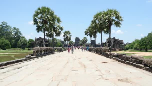 Angkor wat bayon templet i Kambodja — Stockvideo