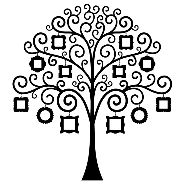 Árvore genealógica vetorial. Modelo . — Vetor de Stock