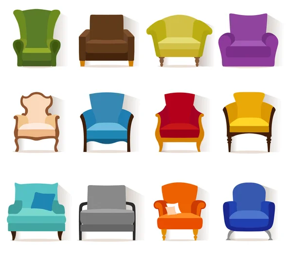 Icônes de chaises vectorielles — Image vectorielle