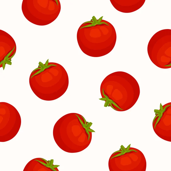 Fondo de vector sin costuras con tomates . — Vector de stock