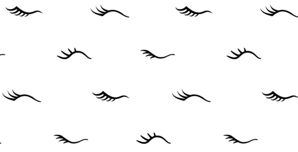 Cils vectoriels motif sans couture. Fermé yeux féminins fond. — Image vectorielle