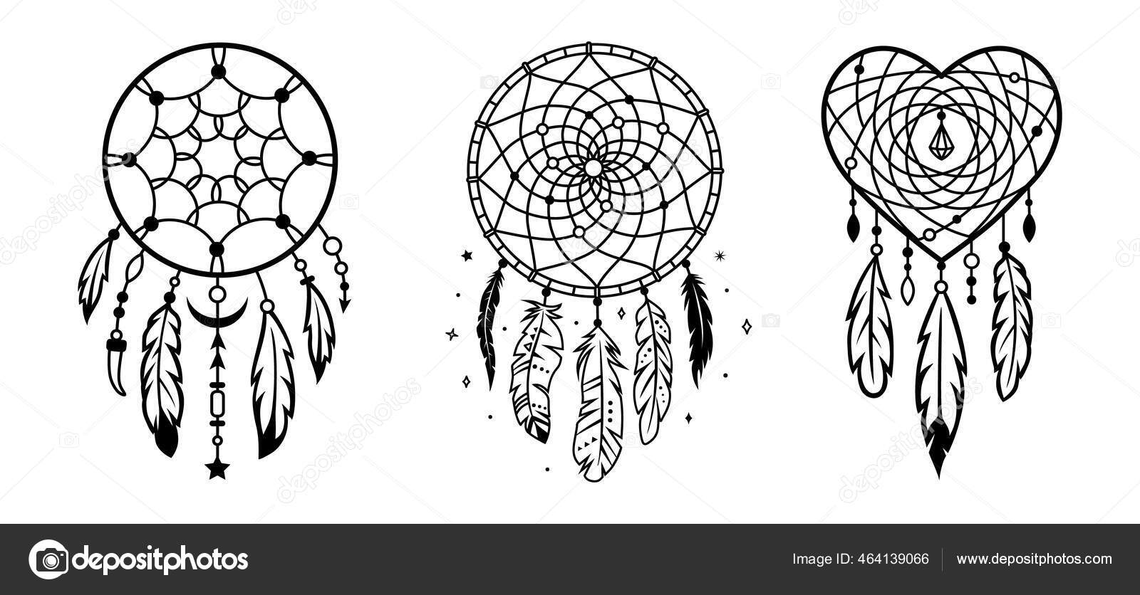 Tribal dream catcher icon, cartoon style, Stock vector