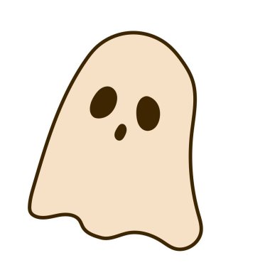 Cadılar bayramı hayaleti çizilmiş şirin el..