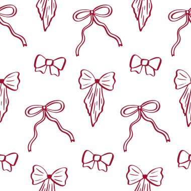 Tuhaf pembe yaylar, pürüzsüz desenler..