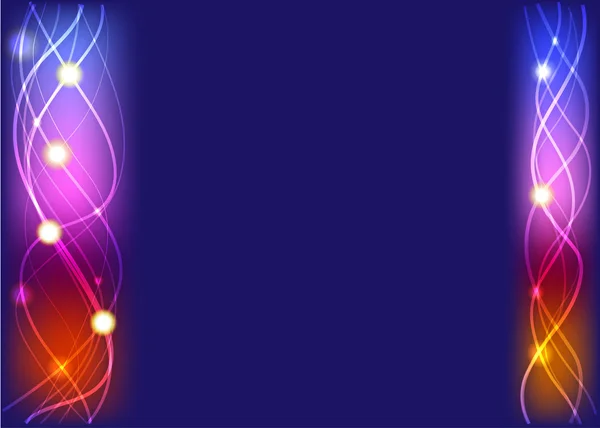 Mavi bir arka plan üzerinde parlak çizgiler