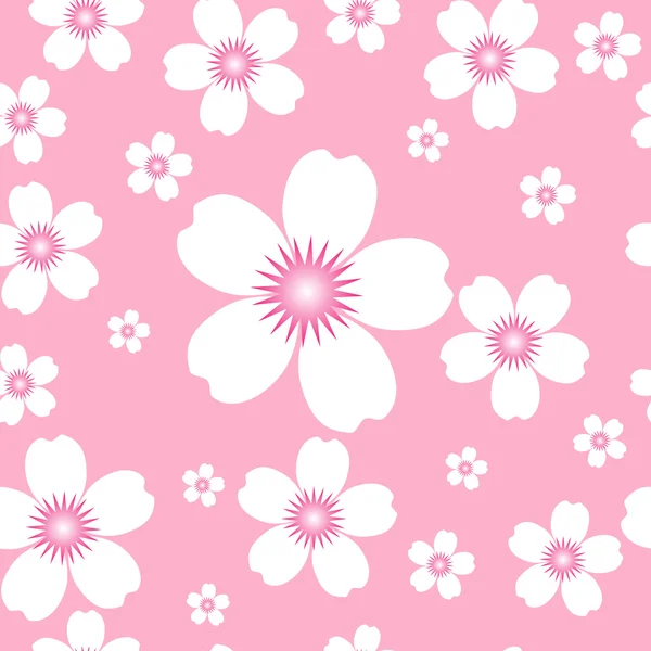 pembe bir arka plan üzerinde beyaz çiçek seamless modeli