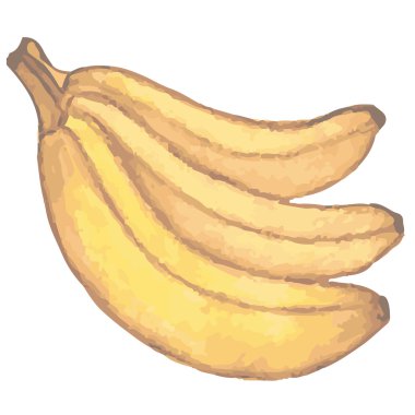 Resimde bir demet beyaz zemin üzerine sarı muz