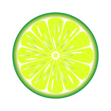 n beyaz bir arka plan üzerine bir kesim kireç