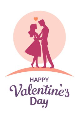 Sevgililer Günü Kadını ve Erkek Öpücük Posteri