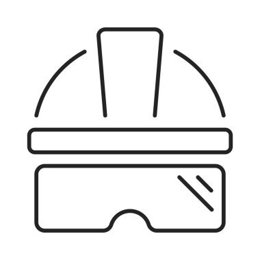 İnşaat Güvenliği Miğferi ve Gözlük Simgesi