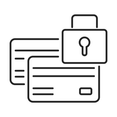 Kredi kartı kilitleme satırı simgesi