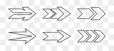 Modern Ok Simgeleri Ayarlandı. Navigasyon, UI, web tasarımı, bilgi grafikleri, sunumlar ve dijital arayüzler için yön simgeleri.