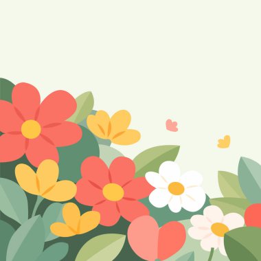 Tarlanın Çiçekleriyle İlkbahar Meydanı Arkaplanı