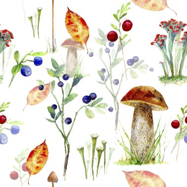 Orman flora ile desen.