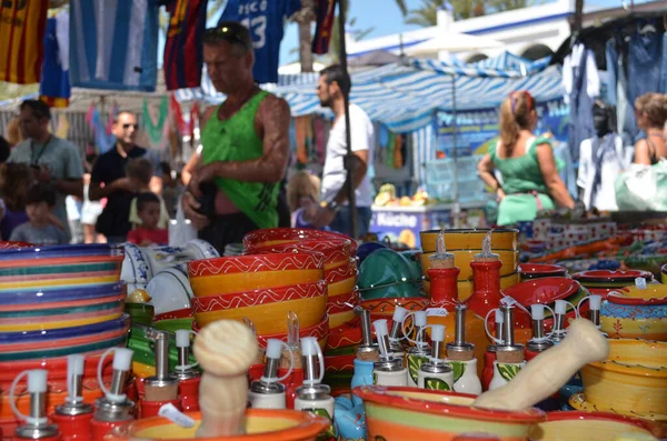 Palos de la Frontera belediyesinin La Rbida bölgesindeki Caravels Wharf of the Flea market, 2013-08-14 Espaa