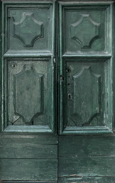 Porte Bois Vintage Dans Château Vieux Fond Bois — Photo