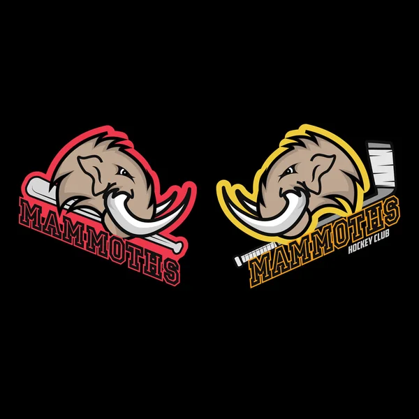 Modern profesyonel Mamutlar logosu bir kulüp ya da spor takım