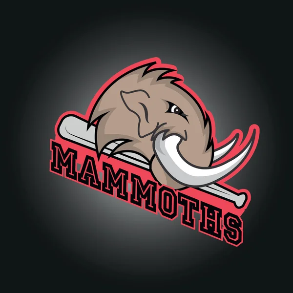 Logotipo de mamute profissional moderno para um clube ou equipe esportiva —  Vetores de Stock