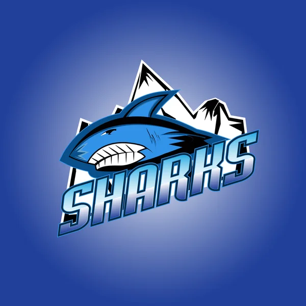 Logo professionnel Sharks club — Image vectorielle