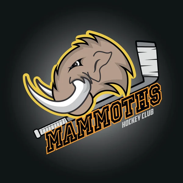 Logotipo de mamute profissional moderno para um clube ou equipe esportiva — Vetor de Stock