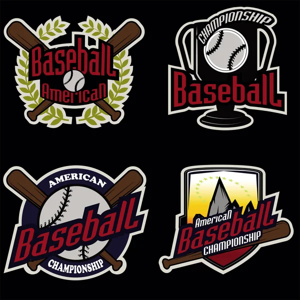 Logo professionale del torneo di baseball — Vettoriale Stock