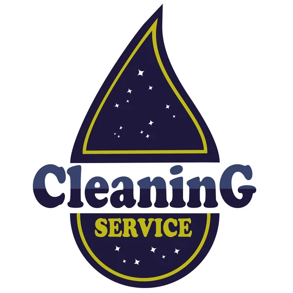 Reinigungsservice logo professionell — Stockvektor
