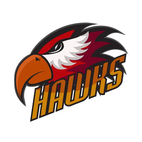 Logotipo deportivo profesional halcones — Vector de stock