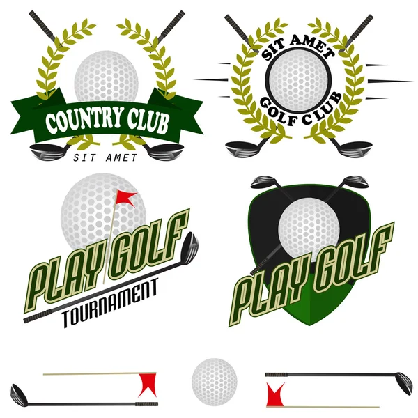 Golf kulübü etiketleri ve Amblemler profesyonel logo