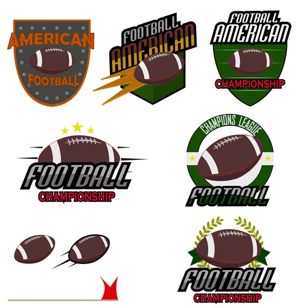 Logotipos de futebol americano retro —  Vetores de Stock